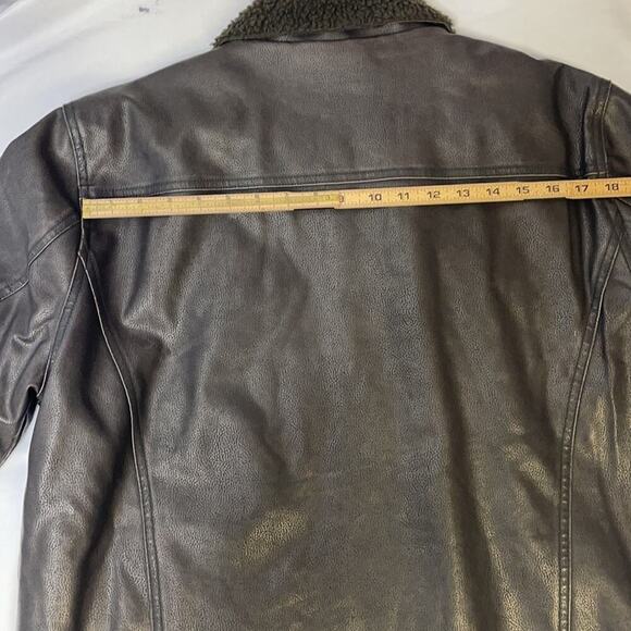 Men’s Leather coat/jacket XRAY JEANS brand TRUCKER JACKET WITH FAUX FUR collar - Picture 13 of 14